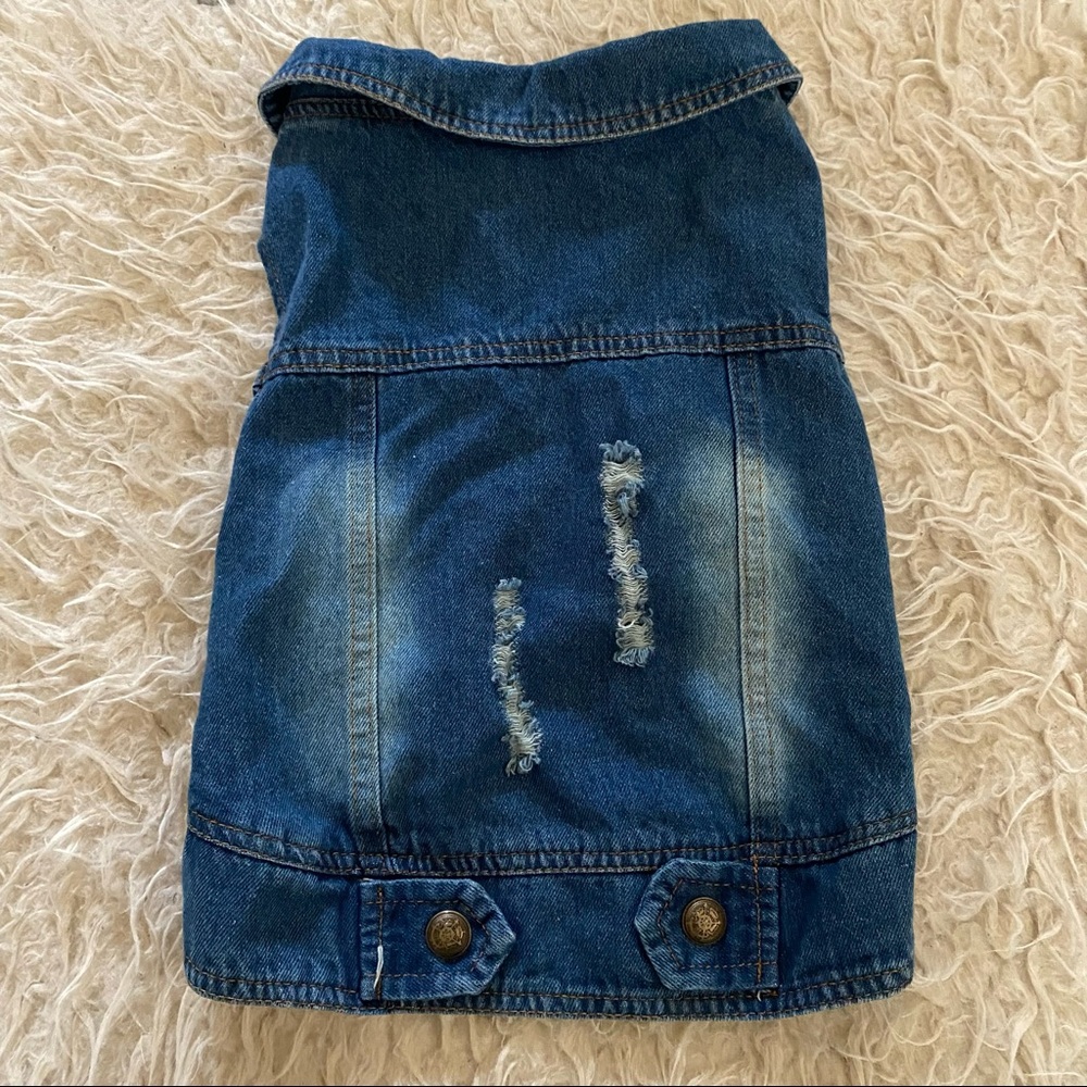 Denim dog jacket